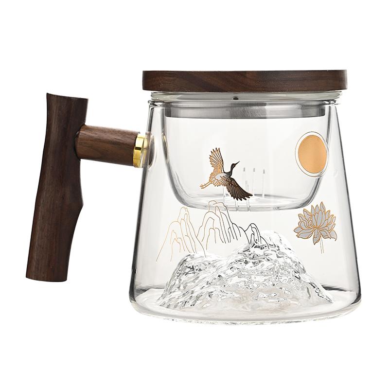 高鹏硅耐热玻璃日式个人专用茶杯