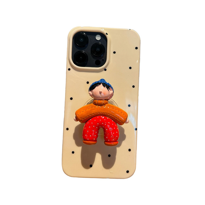 可爱ins风17p适用iPhone15ProMax手机壳16苹果14Pro保护套13全包边软硅胶12pro立体卡通支架简