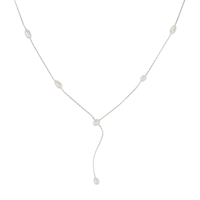 EBFWIND 银河乐章 法式温柔气质小众天然淡水珍珠Y字型项链锁骨链
