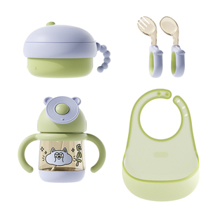 taoqibaby宝宝辅食碗注水保温碗婴幼儿童餐具套装学饮杯学食叉勺