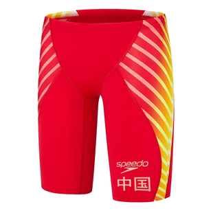 Speedo新品中国梦之队荣耀共享版数码印花五分及膝泳裤竞赛泳装
