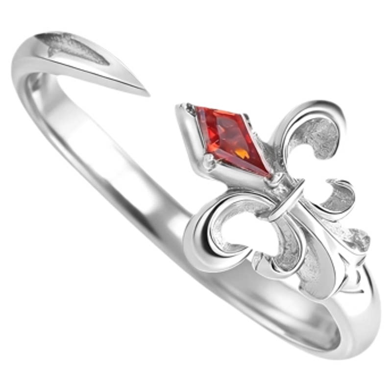 DOACH鸢尾花S925纯银尾戒男女款