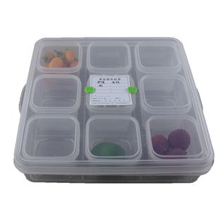 幼儿园食品留样盒超市小零食地推试吃冻肉盒子促销带盖咸菜九分格