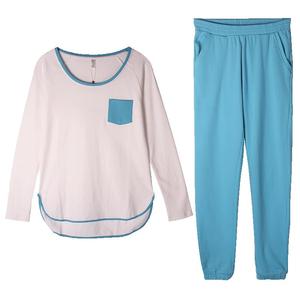 睡衣女士春秋款秋季纯棉长袖家居服薄款全棉韩版清新大码套装女装
