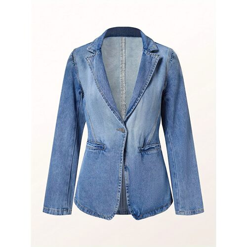 U 66158 Single Button Denim Jacket 修身牛仔外套 跨境供