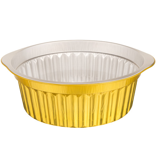 黑一次性金色锡纸铝箔碗烧烤鱼打包盒带塑料盖加厚密封保温快餐盒