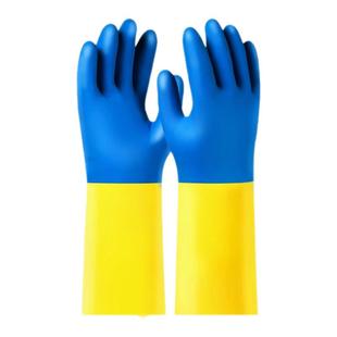 德国耐酸碱手套防化防腐蚀橡胶工业加厚化工厂耐油实验室浸塑防水