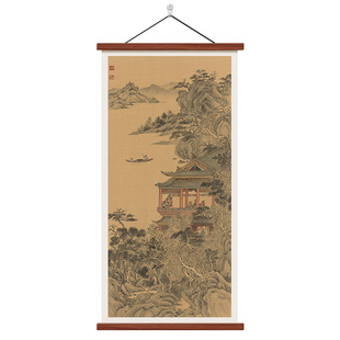 宋氏美学挂画新中式山水画装饰画中古风复古玄关挂画禅意大厅宋代