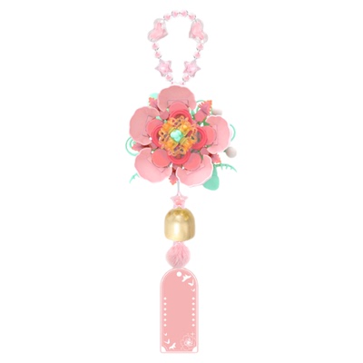 iblock花愿祈积木花风铃情侣礼物治愈系拼装挂件房间装饰品送同学