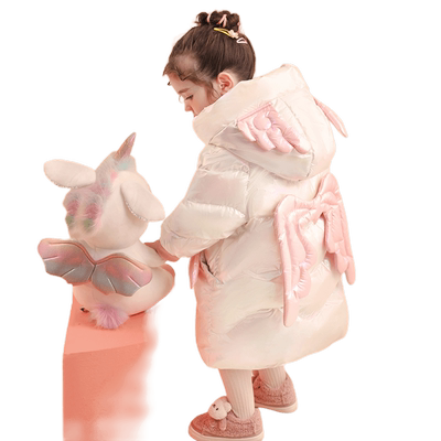 女童中长款加厚羽绒服康博