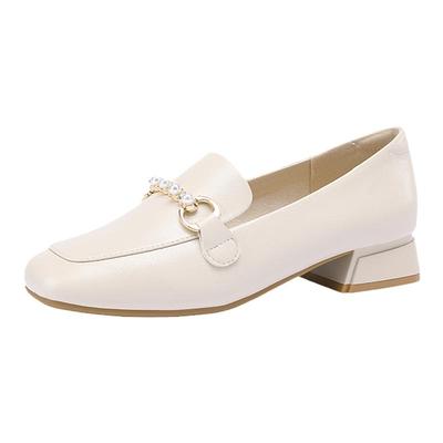 达芙妮珍珠款单鞋玛丽珍鞋