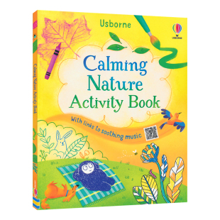 Usborne Calming Nature Activity Book 尤斯伯恩 大自然平静活动手册 艺术活动 涂鸦绘画 户外活动指南 小学 英文原版进口图书