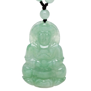 缅甸高端天然翡翠玉观音吊坠男士玉坠玉项链缅甸A货冰种玉石挂件