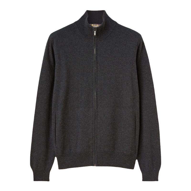 LoroPiana/诺悠翩雅男士针织衫标志性夹克小羊绒面料运动风新款