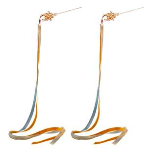 古风发簪长流苏飘带簪子汉服头饰敦煌异域飞天发饰明制唐风配饰品