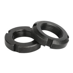 国标反牙左牙碳钢圆螺母止退螺母开槽螺母圆形螺母锁紧螺母圆螺母