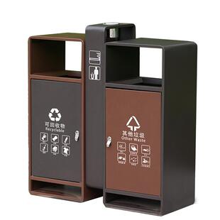 不锈钢户外垃圾桶果皮箱室外街道分类垃圾箱大号环卫小区垃圾桶