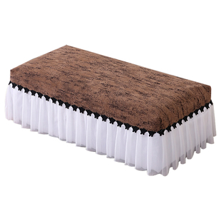 中古风长方形换鞋凳子罩套全包防尘罩长条沙发凳套化妆凳床尾凳罩