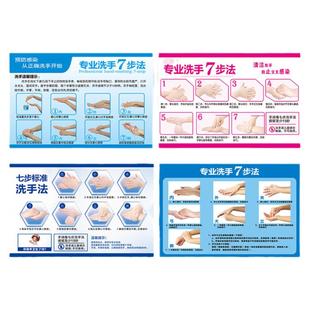 七步洗手法墙贴7步洗手法墙贴步骤图医院标识牌洗手消毒流程图示意图七部图片亚克力诊所车间防疫标语小贴纸
