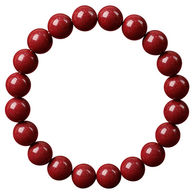 高含量朱砂手串正品官方旗舰店天然原矿女款紫金砂手链男士转运珠