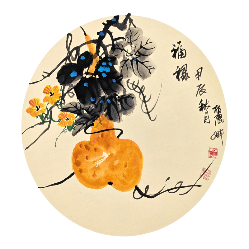 王丽娜50卡纸国画手绘原稿定制