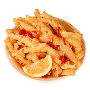 路路去骨凤爪无骨鸡爪子柠檬去骨肉食熟食即食泡椒酸辣卤菜卤鸡爪