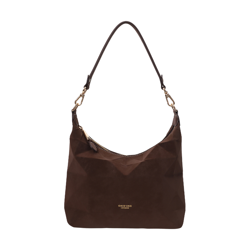 南风Chio2nd 栗棕画廊托特包包女2025巨好看的极简几何线条斜挎包