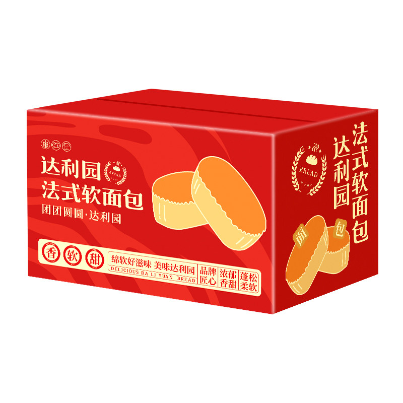 达利园法式软面包定制箱学生零食