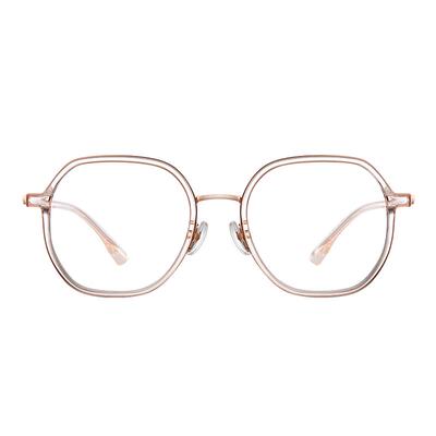 【樱花镜】海伦凯勒新品近视眼镜明星同款透粉圆框眼镜架H81012
