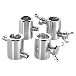 立柱栏杆护栏304不锈钢丝绳护套固定收紧卡扣 钢丝绳接头卡套锁扣