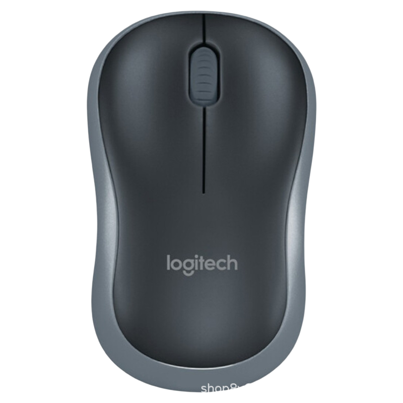 罗技(Logitech)M185鼠标 无线鼠标 办公鼠标 对称鼠标黑色灰边