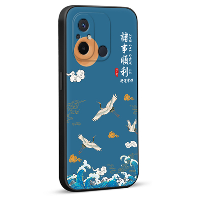 秋昊适用于红米12c网红手机壳redmi12c中国风hongmi超好看hm12c爆款22120rn86c软硅胶。红迷12c复古保护套hm1