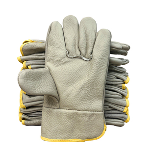 电焊手套牛皮耐高温耐磨防烫隔热柔软耐用防护劳保短款皮电焊手套