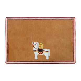 【新年礼物】蜡笔派「瑞马承财」地垫轻奢马年民族风入户地毯P