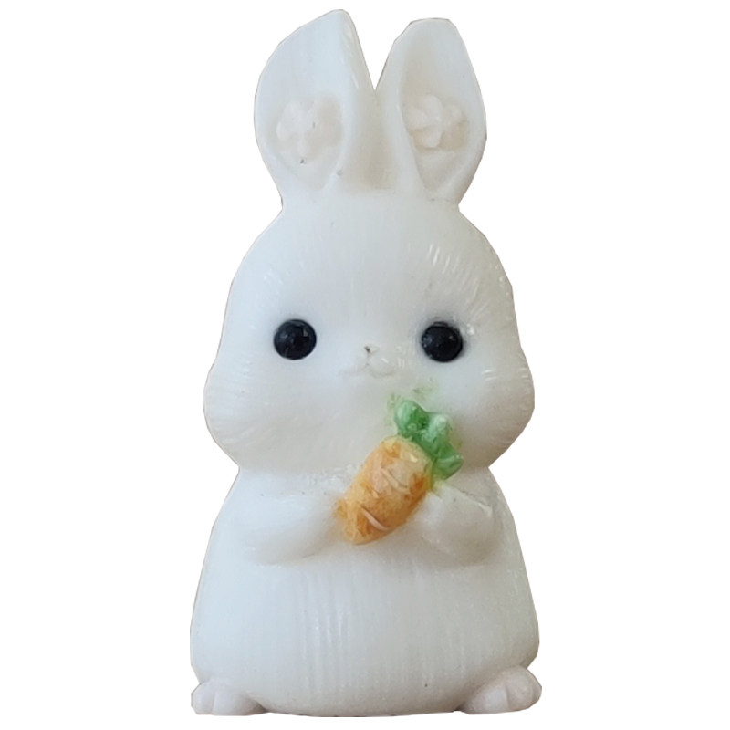 天然鹿角整料精雕小兔子系列饰品
