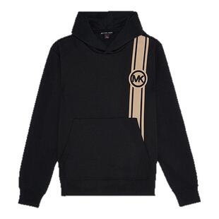 【双十一抢先购】MICHAEL KORS MK 男士连帽套头条纹 Logo 卫衣