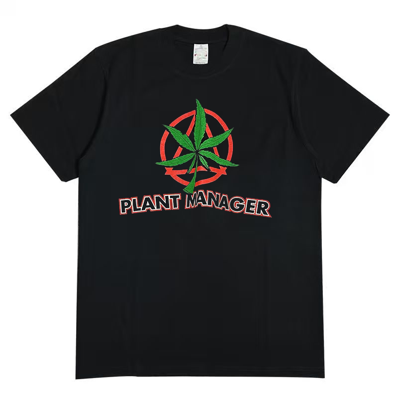 PLANT MANAGER美式硬核街头短袖T恤vintage古着原宿暗黑潮牌上衣