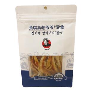 张琪寿老爷爷粗鱿鱼条黑胡椒80g袋装手撕鱿鱼丝东大门海鲜零食品