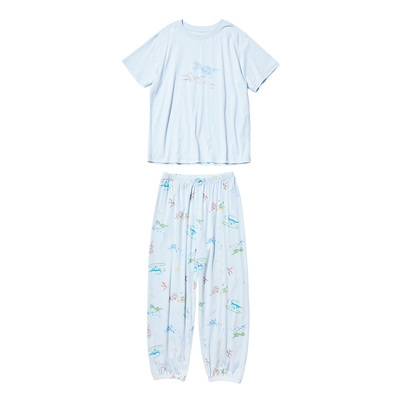allblu幼岚【桉树皮】短袖家居套装26春季新款儿童睡衣舒适亲肤
