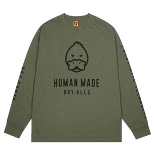 潮流观止 HUMAN MADE熊头鸭头奔跑老虎动物印花男女长袖T恤打底衫