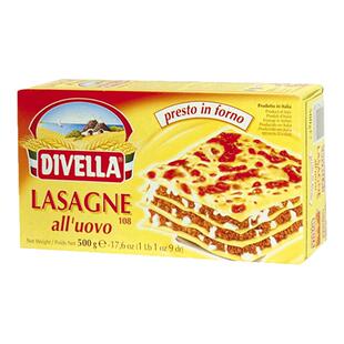蒂维勒DIVELLA进口意大利108号鸡蛋千层面500g加菲猫意大利千层面