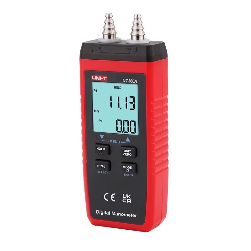 优利德数字压差表UT366A管道微压电子手持式压力计差表计高精度压