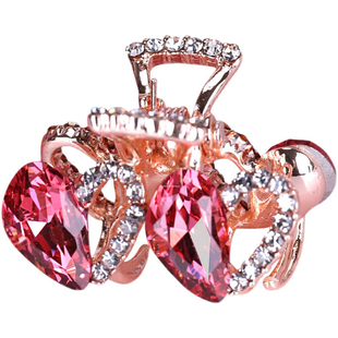 高档合金属发抓夹小号水钻发夹刘海侧边碎发头顶夹子精致头饰品女