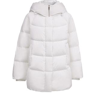 ONLY2025冬季新连帽插肩袖款90白鸭绒纯色宽松中长款羽绒服女