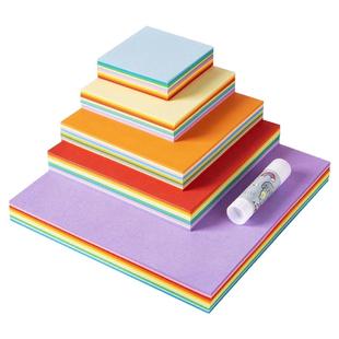 手工折纸彩色a4卡纸小学生专用正方形手工纸A4硬卡纸幼儿园宝宝儿童剪纸彩色黑色白色大张折纸绘画纸加厚叠纸