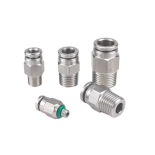 304不锈钢快插气管接头气动快速接头直通PC8-02mm高温高压耐腐蚀