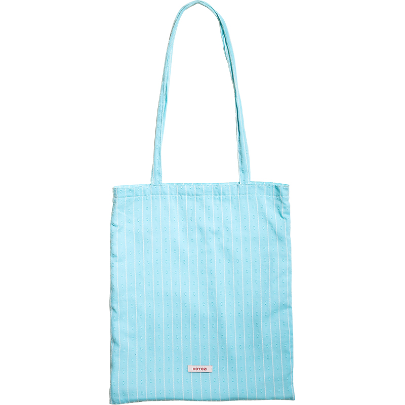 【小优家包包】HOYOZI 清新蓝色帆布包夏天单肩托特包2024新款