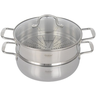 18/10不锈钢蒸锅汤锅28-30cm加厚一体成型火锅盆煤气电磁炉通用