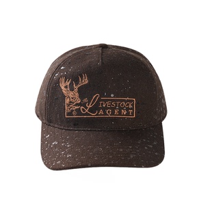 REDRINSE 25aw「牧雨人」秋冬檀木棕羊毛毛呢刺绣加深雨滴弯沿帽