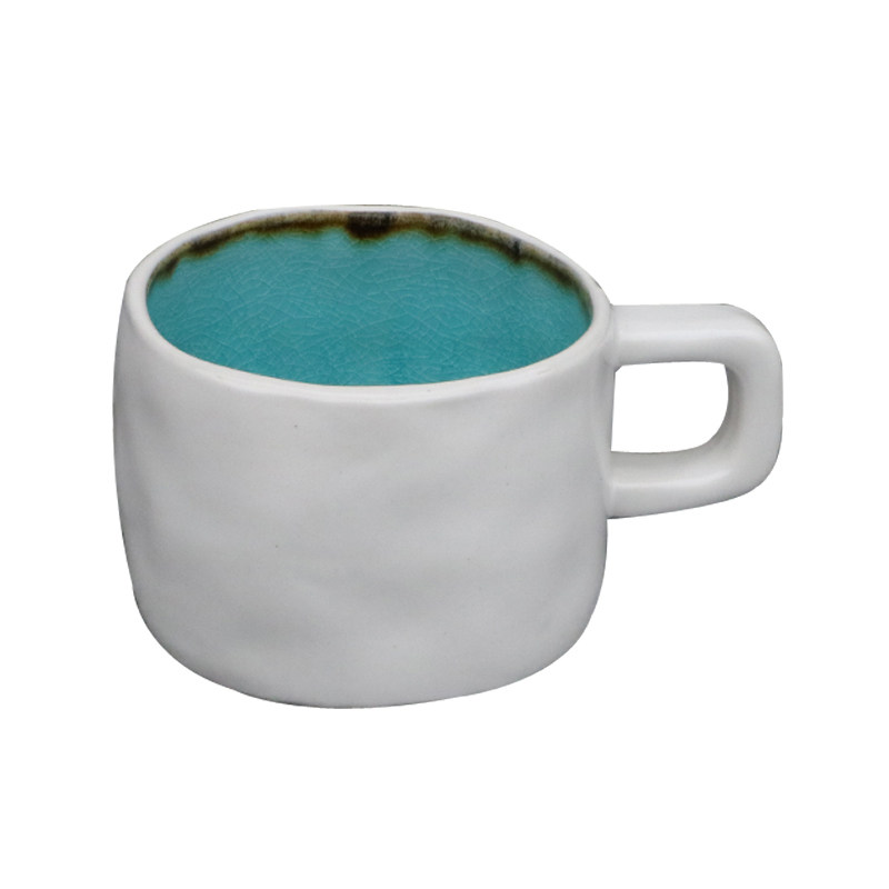 陶瓷日式风冰裂釉不规则咖啡杯